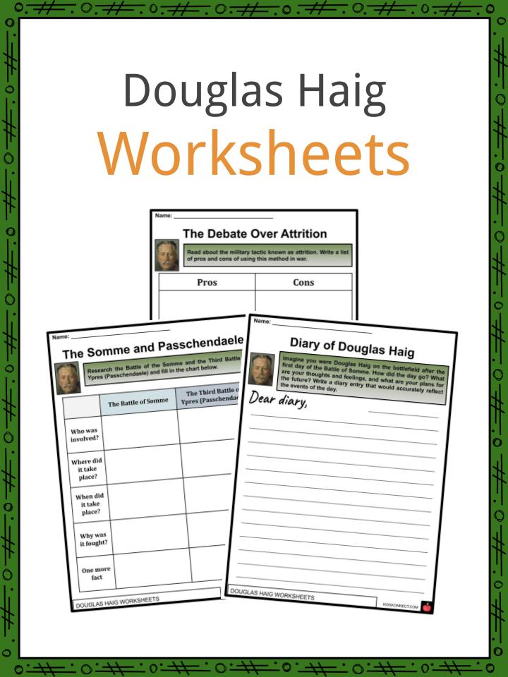 Douglas Haig Worksheets