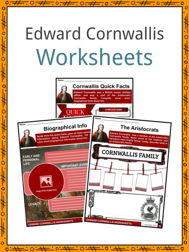 Edward Cornwallis Worksheets
