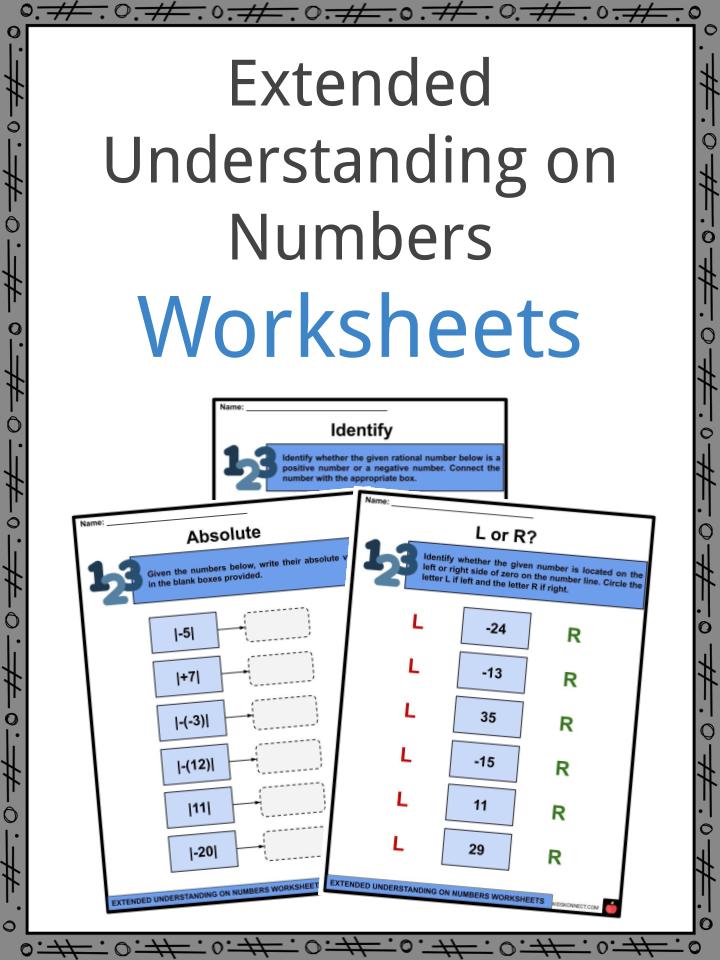 Extended Understanding on Numbers Worksheets