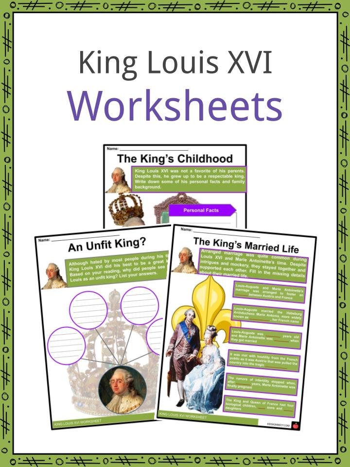 King Louis XVI Worksheets