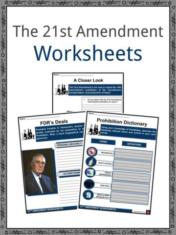 The 21st Amendment Worksheets