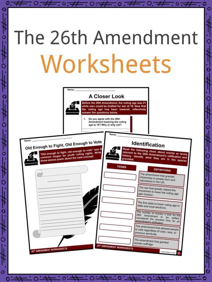The 26th Amendment Worksheets