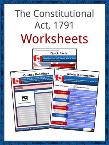 The Constitutional Act, 1791 Worksheets