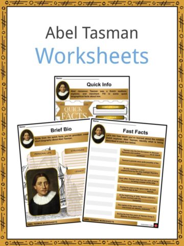 Abel Tasman Worksheets
