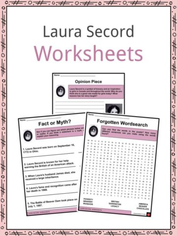Laura Secord Worksheets