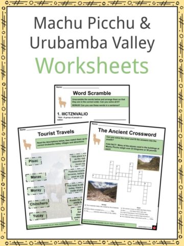 Machu Picchu & Urubamba Valley Worksheets