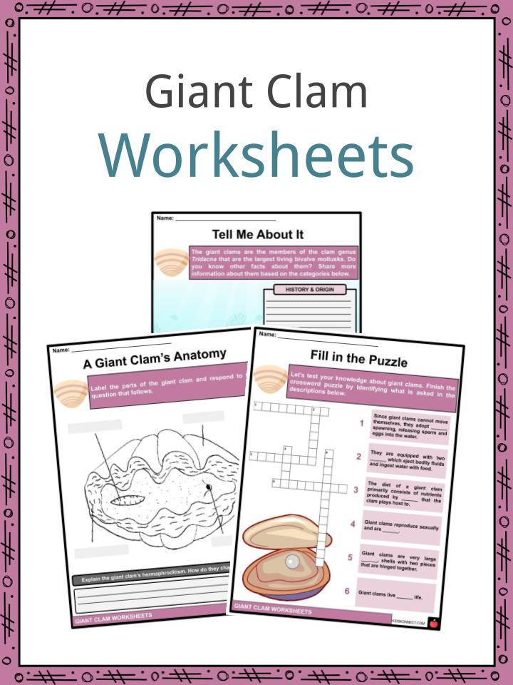Giant Clam Worksheets