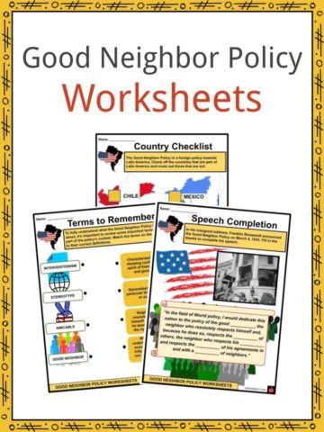 Good Neighbor Policy Worksheets