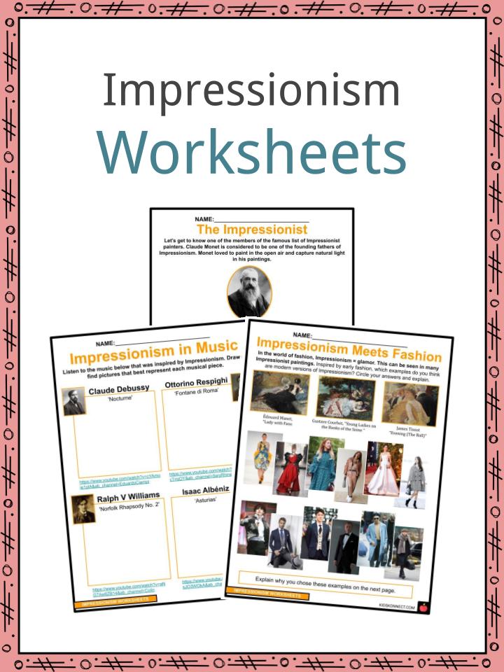 Impressionism Worksheets