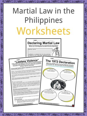 Martial Law in the Philippines Worksheets