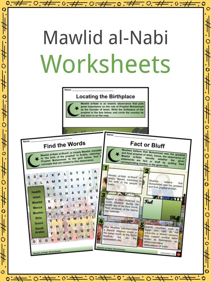 Mawlid al-Nabi Worksheets