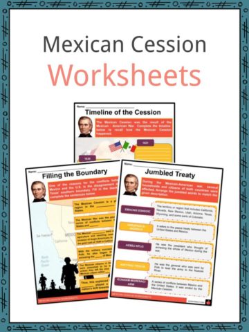 Mexican Cession Worksheets