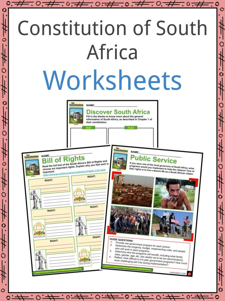 constitution of south africa facts worksheets history for kids