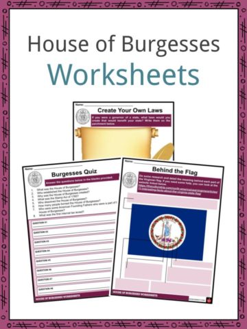 House of Burgesses Worksheets