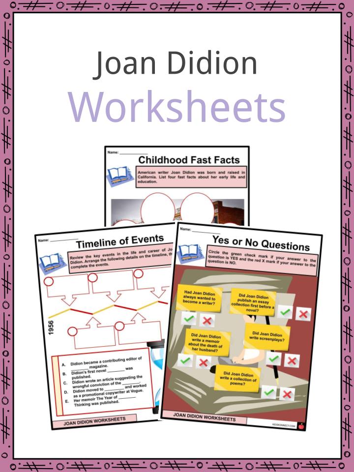 Joan Didion Worksheets