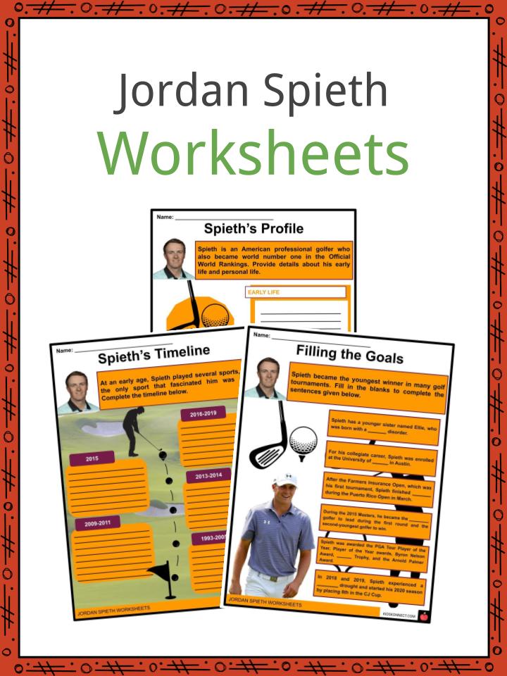Jordan Spieth Worksheets