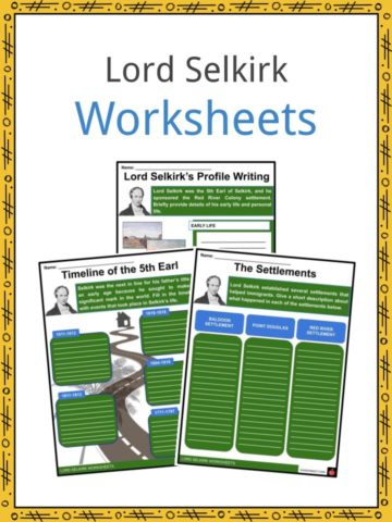 Lord Selkirk Worksheets