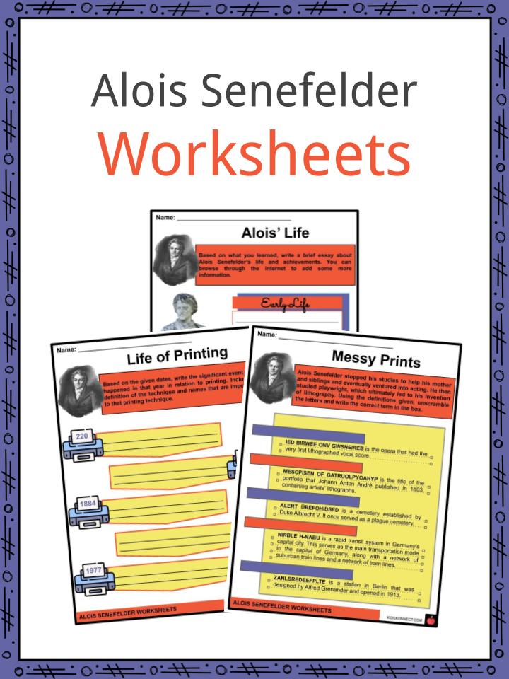 Alois Senefelder Worksheets
