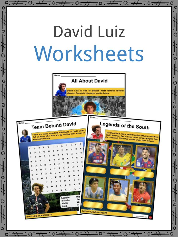 David Luiz Worksheets