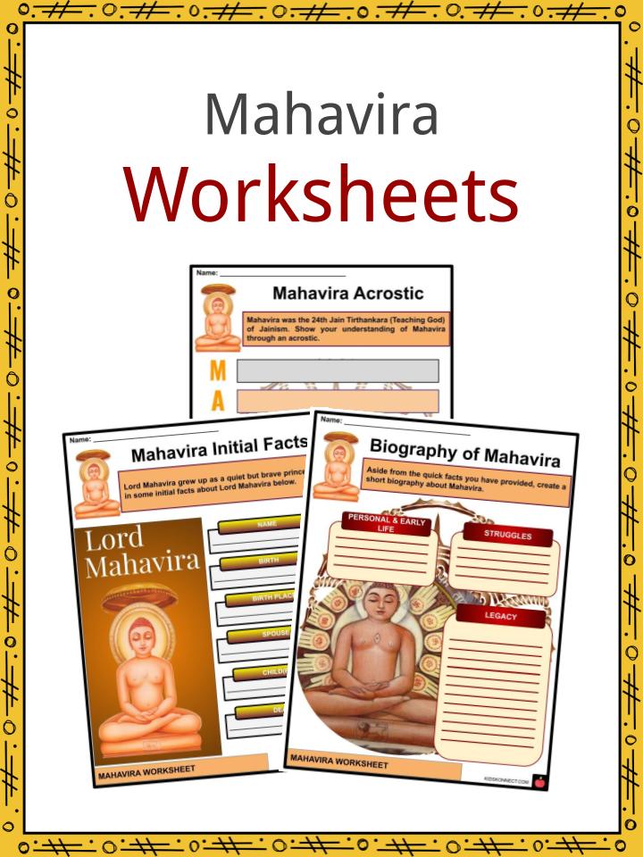 Mahavira Worksheets