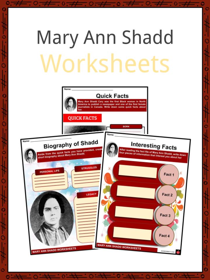 Mary Ann Shadd Facts, Worksheets, Early Life & Family For Kids