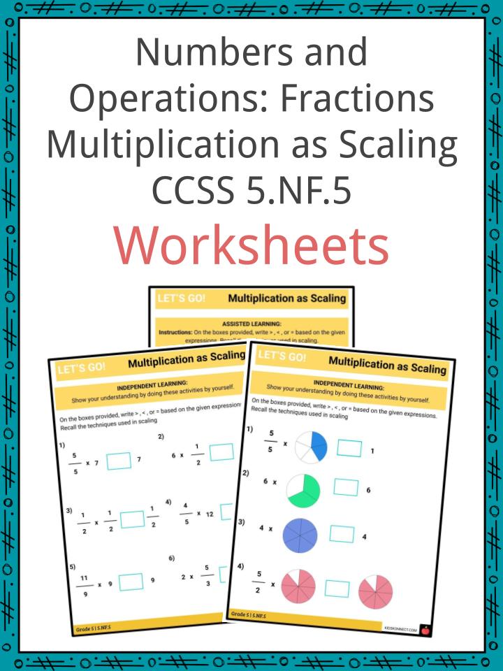 Numbers and Operations Fractions Multiplication as Scaling CCSS 5.NF.5
