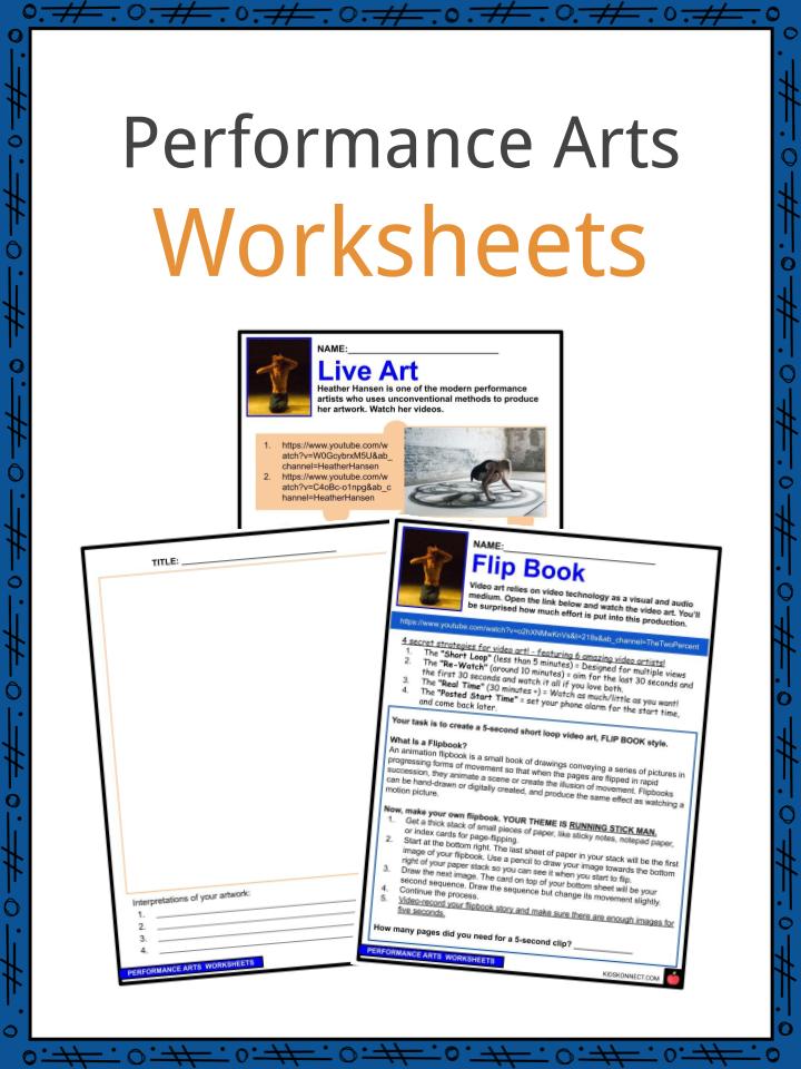 Performance Arts Worksheets