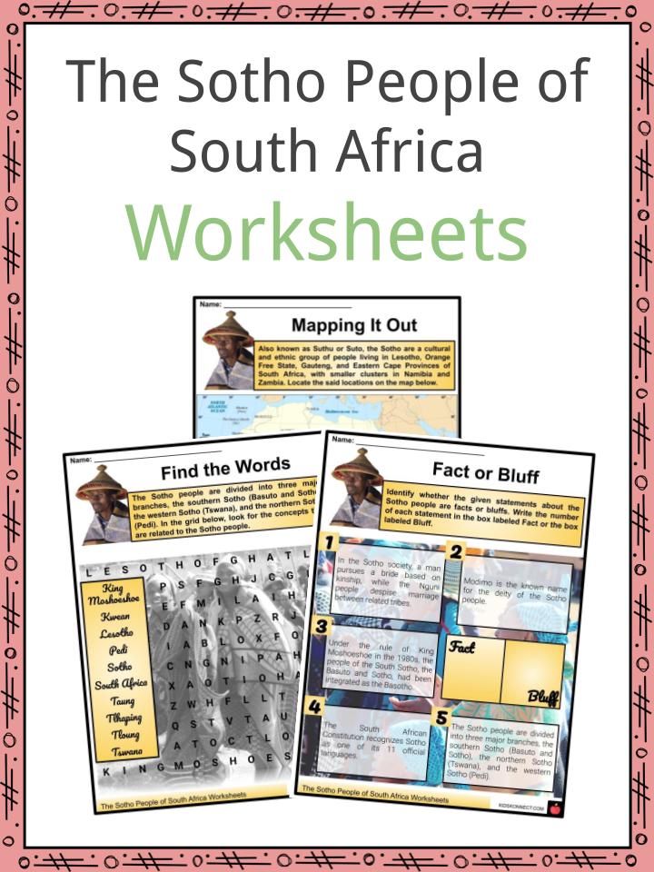The Sotho People of South Africa Worksheets