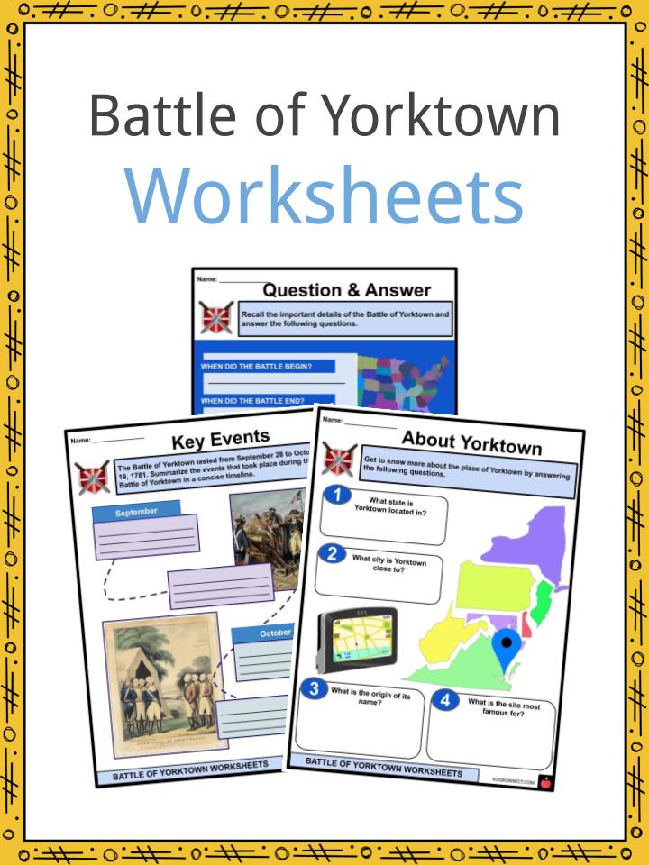 Battle of Yorktown Facts, Worksheets, Events & British Surrender For Kids