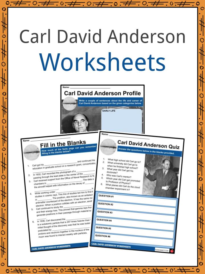 Carl David Anderson Facts, Worksheets & Personal Life For Kids