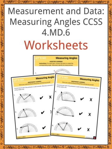 Measurement and Data Measuring Angles CCSS 4.MD.6 Worksheets