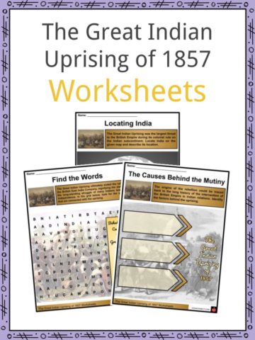 The Great Indian Uprising of 1857 Worksheets