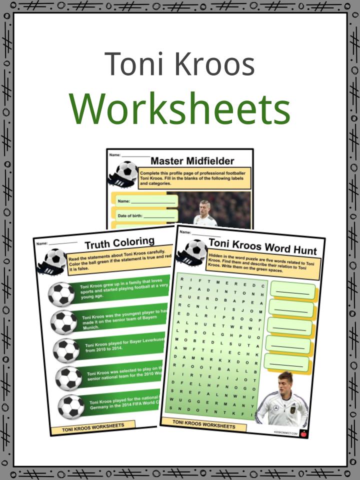 Toni Kroos Worksheets