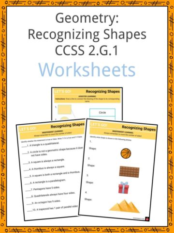 Geometry Recognizing Shapes CCSS 2.G.1 Worksheets