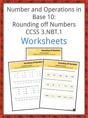 Number and Operations in Base 10 Rounding off Numbers CCSS 3.NBT.1 Worksheets