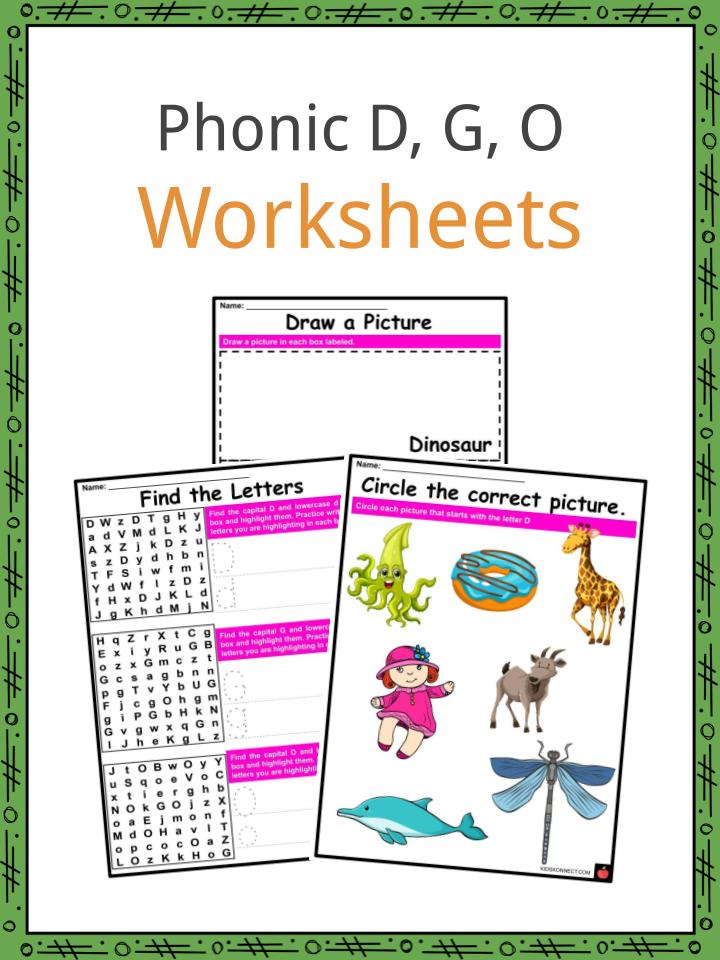 phonics d g o sounds worksheets activities for kids
