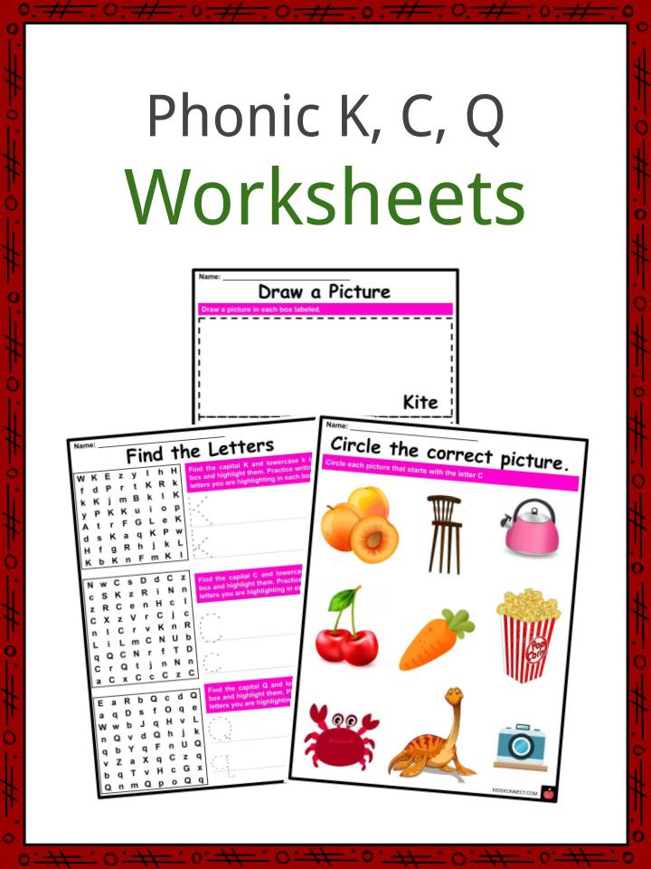 Phonic K, C, Q Worksheets