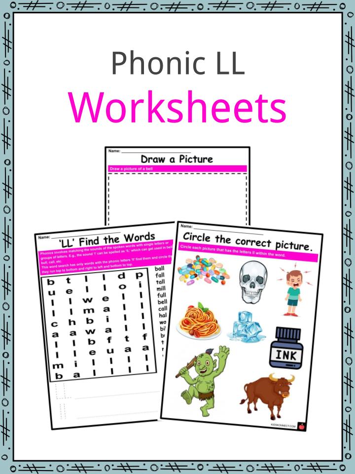phonics ll sounds worksheets activities for kids