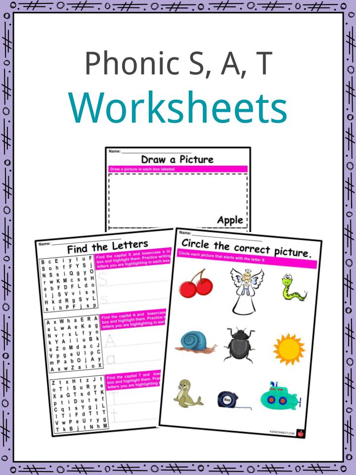 phonics s a t sounds worksheets activities for kids