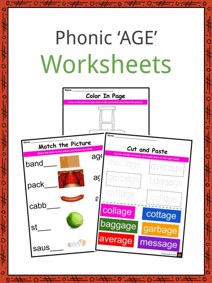 Phonic ‘AGE’ Worksheets