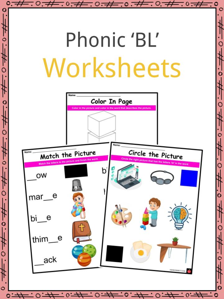 Phonics BL sounds Worksheets & Activities For Kids