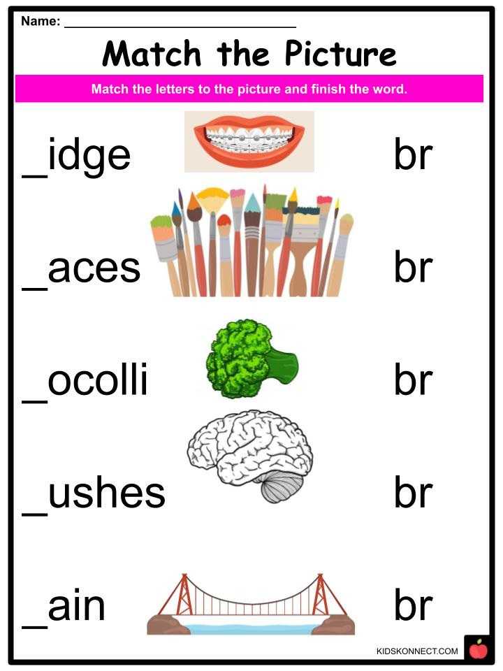 Phonics BR sounds Worksheets & Activities For Kids
