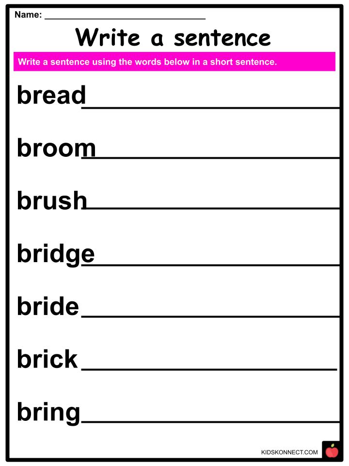 Phonics BR sounds Worksheets & Activities For Kids
