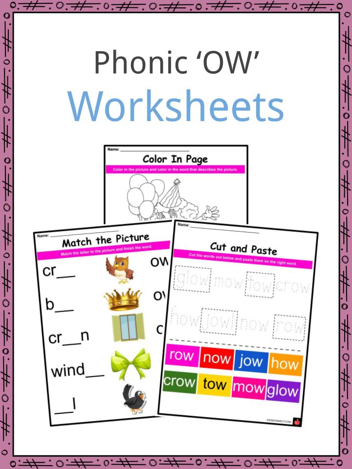 Phonic ‘OW’ Worksheets
