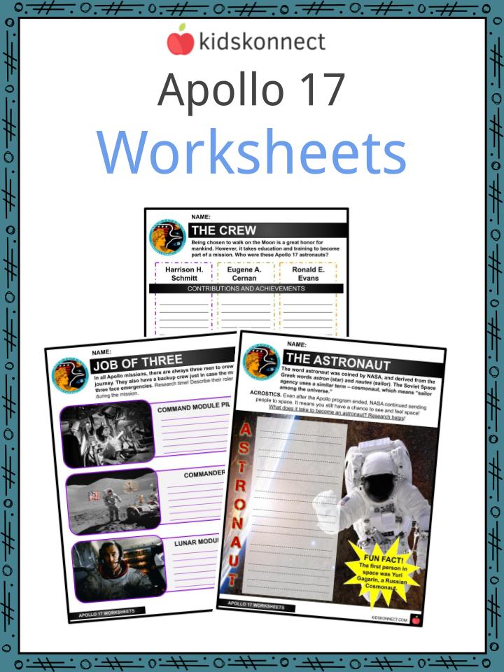 Apollo 17 Worksheets