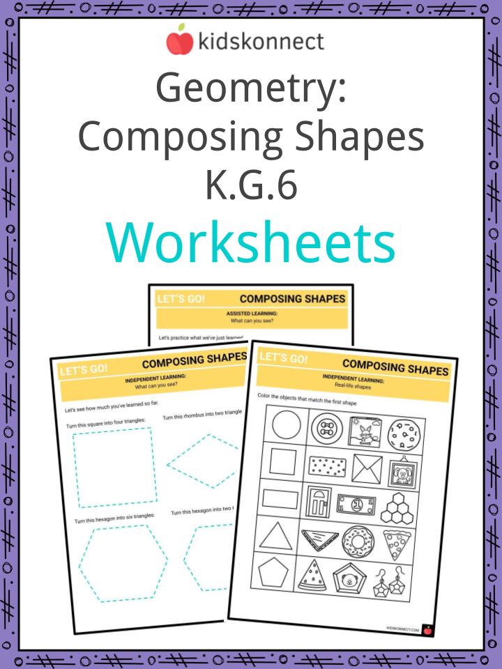 geometry composing shapes k g 6 facts worksheets for kids