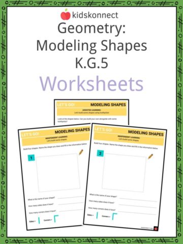 Geometry Modeling Shapes K.G.5 Worksheets