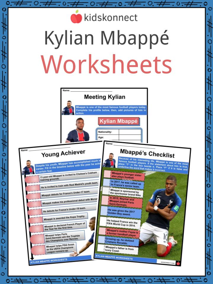 Kylian Mbappé Worksheets