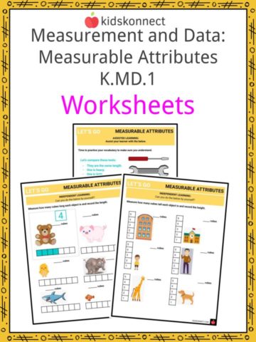 Measurement and Data Measurable Attributes K.MD.1 Worksheets