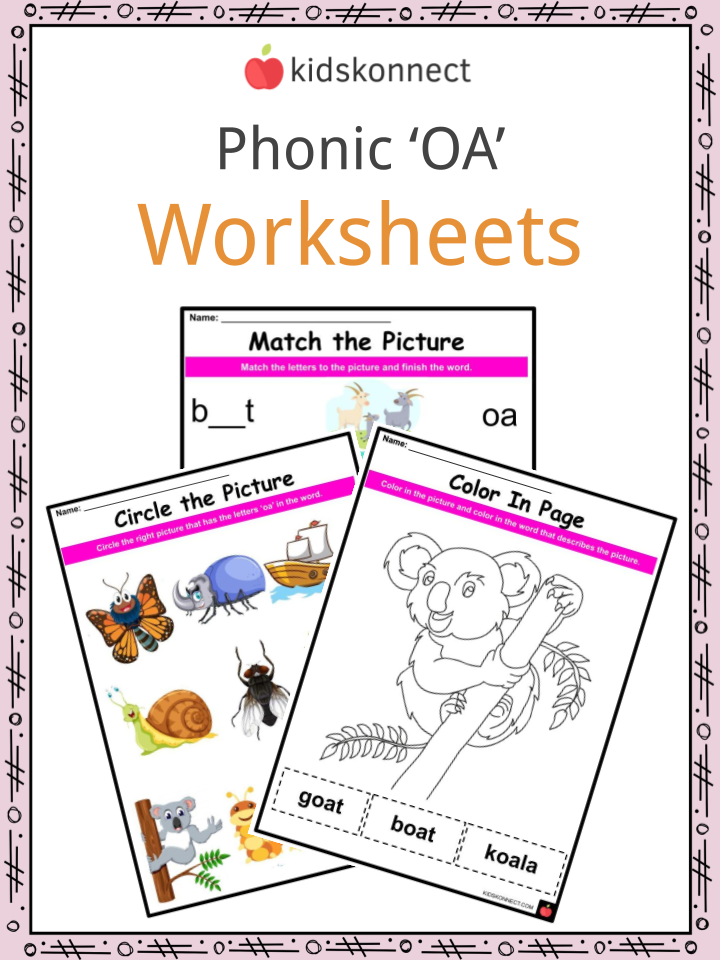Phonics OA Sounds Worksheets Activities KidsKonnect